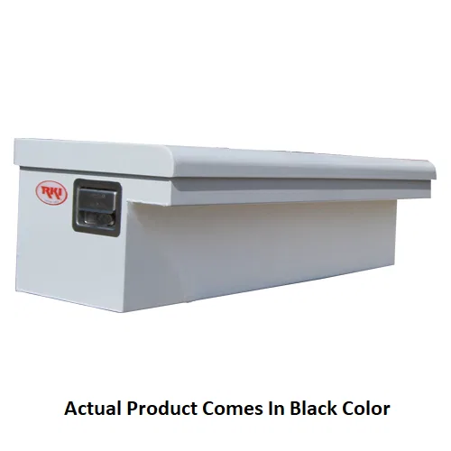 48SLPWB – RKI Tool Box, Side Mount Low Profile Wide Single Lid Powder Coated Black Steel 48-3/4 Inch Length x 18-3/16...